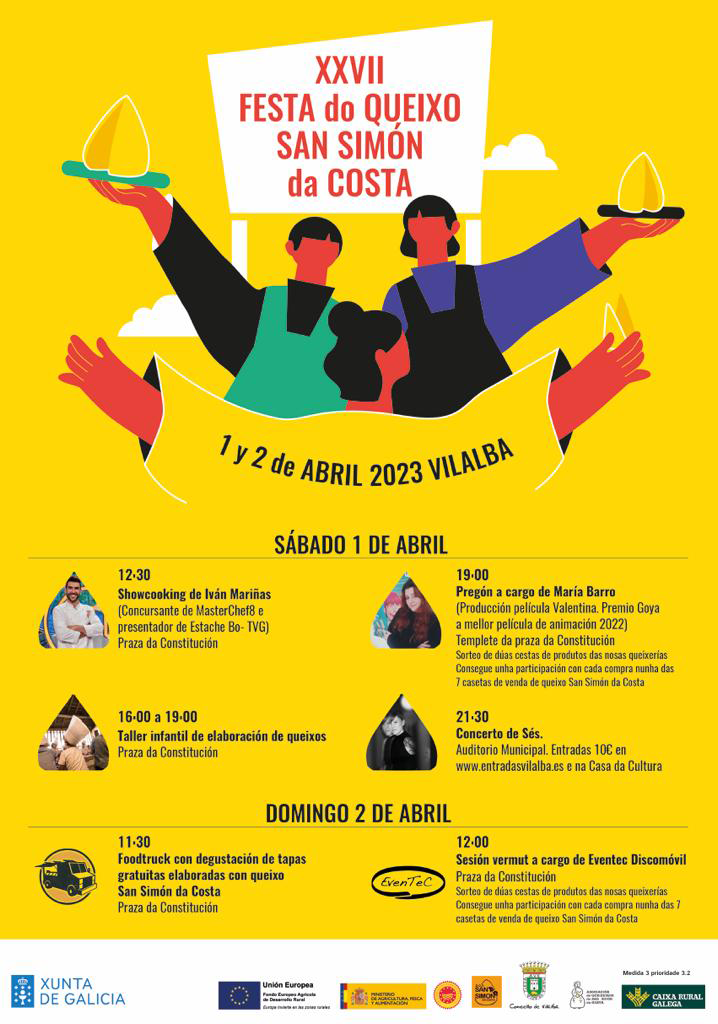 Cartel XXVIII Festa do queixo DOP San Simón da Costa